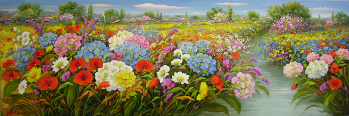 Paesaggio fiorato